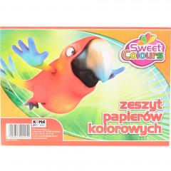 Zeszyt papierów kolorowych a5 8kol 