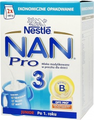 NESTLE NAN OPTIPRO 3 Mleko modyfikowane dla dzieci po 1. roku 800g (2x400g)