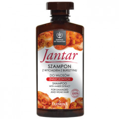 JANTAR Szampon z wyciągiem z bursztynu do włosów zniszczonych 330 ml