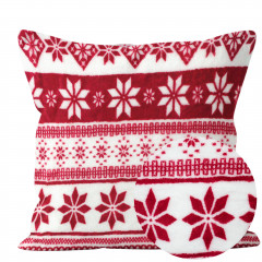 Poduszka Domarex świąteczna scandi santa 40x40cm czerwona 
