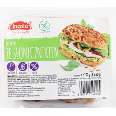 Bułki Incola b/g ze słonecznikiem 2x50g 