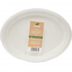 Talerze owalne 26x19cm trzcina cukrowa 6szt 