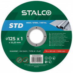 Tarcza Stalco do cięcia metalu płaska std 125x1,0mm 