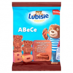Lubisie abece ciasteczka o smaku kakaowym 