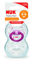 Smoczek uspokajający 0-6 mies.  Classic HAPPY DAYS 2szt