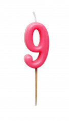Świeczka kolorowa na szpilce nr 9