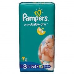 Pieluszki Pampers Active Baby 3 Midi 54szt 