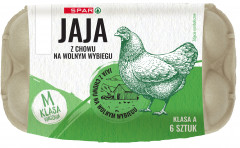 Spar jaja z chowu na wolnym wybiegu M 6szt 