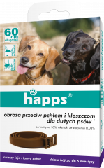 Obroża happs dla dużych psów przeciw pchłom i kleszczom 60cm 