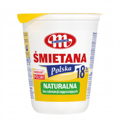 Mlekovita Śmietana Polska 18% tłuszczu 400g naturalna