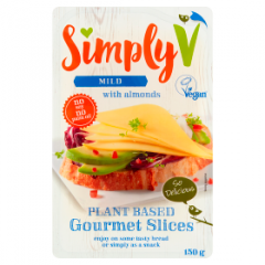 Simply V wegańskie plastry na bazie migdałów o łagodnym smaku 150g