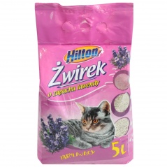 Żwirek Hilton dla kota lawenda 