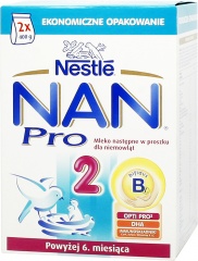 NESTLE NAN OPTIPRO 2 Mleko modyfikowane dla niemowląt powyżej 6 miesiąca 800g (2x400g)