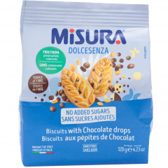Ciastka Misura dolcesenza z kawałkami czekolady 