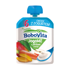 BoboVita JogoMi! Owoce z jogurtem z jabłkiem i mango po 6 miesiącu 80 g