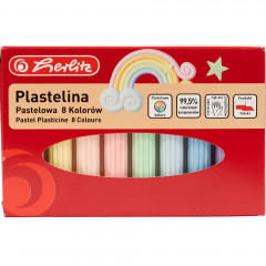 Herlitz Plastelina 8 kolorów pastelowa