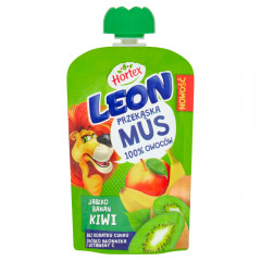 Hortex Leon i Przyjaciele Przekąska mus 100% owoców jabłko, banan, kiwi saszetka 100g