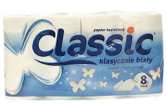 Papier toaletowy Classic klasycznie biały /8rolek 