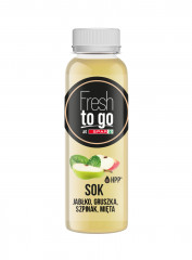Sok Fresh to go at Spar jabłko gruszka szpinak mięta 