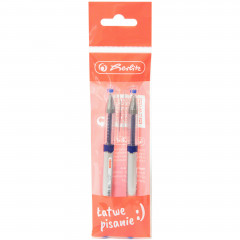 Długopis Herlitz shiny żelowy niebieski 2szt 