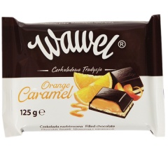 Czekolada Wawel nadziewana karmelowo-pomarańczowa 