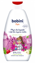 BOBINI Fun Płyn do kąpieli i żel do mycia Wysoka piana  o zapachu jabłuszka 500ml