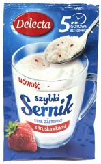 Sernik na zimno z truskawkami 38 g Delecta