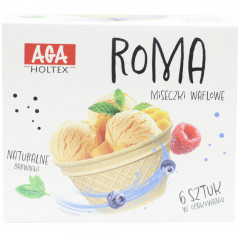 Wafle do lodów Aga-Holtex Roma miseczki 6 sztuk 