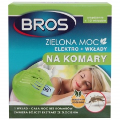 Urządzenie elektryczne bros zielona moc + 10 wkładów na komary. 
