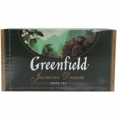 Herbata zielona z aromatem jaśminu. 