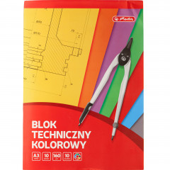 Blok techniczny kolorowy A3 10 arkuszy 