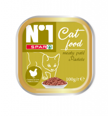 Karma dla kota Spar no1 z kurczakiem i wątróbką 