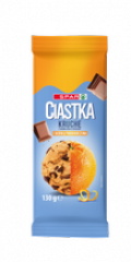 Ciastka Spar kruche z kawałkami czekolady i skórką pomarańczy 
