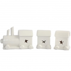 Pociąg z wagonikami ceramika6x28x10cm 