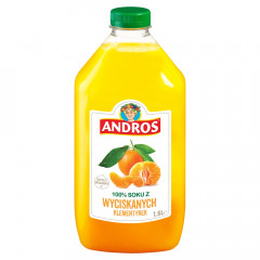 Sok 100% Andros mandarynka 1,5l doliczana jest kaucja 50 gr 