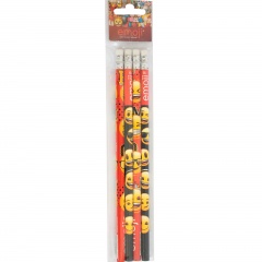 Ołówki z gumką 4 szt. emoji 