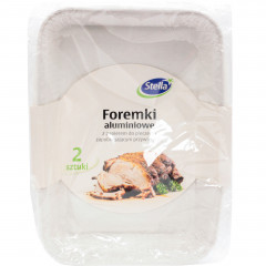 Foremki aluminiowe z papierem do pieczenia 2szt 