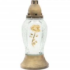 Znicz amikus z230 szklany 28cm 25h 