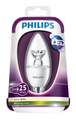 Led philips 25w E14 ww świeczka clear 