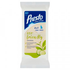 Ściereczki presto nawilżane clean eco friendly uniwersalne 2w1 