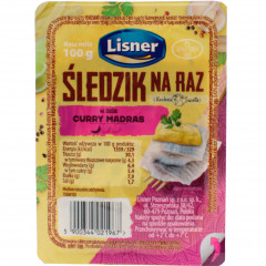 Śledzik na raz w sosie curry madras  Lisner 100g