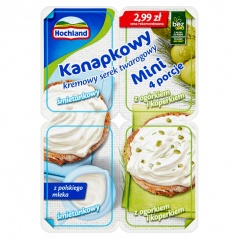 Hochland Kanapkowy Mini Śmietankowy+Z ogórkiem i koperkiem 120 g