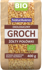 Groch naturavena żółty połówki ekologiczny 