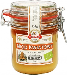 Miód Bihophar kwiatowy kremowy ekologiczny 