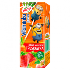 Hortex Vitaminka junior Jabłko, marchew, brzoskwinia sok 100% karton 200ml
