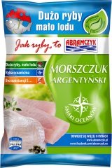ABRAMCZYK Morszczuk Argentyński Filety Bez Skóry Bez Dodatków 10% 450/500G