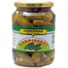 Ogórki Dąbrówka korniszony 680/340g 