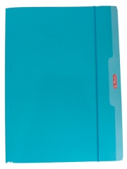 Herlitz teczka rysunkowa A4 z gumką niebieska color blocking