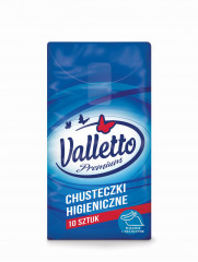 Chusteczki higieniczne Valletto 3w box 10x10szt 