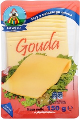 Ser Gouda w plastrach 150g Łowicz